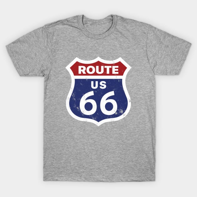 Route 66 Rustic Sign T-Shirt by SmudgeWorx